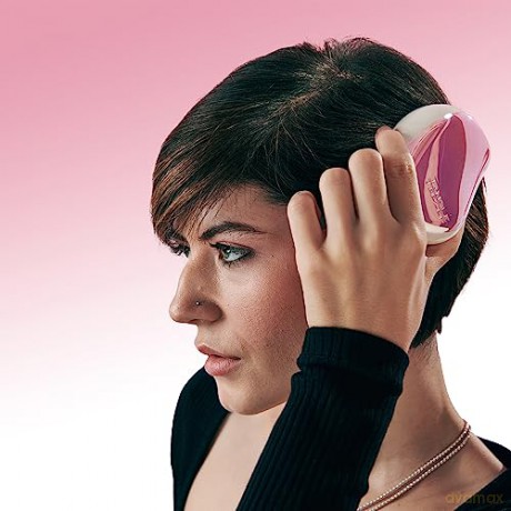 Tangle Teezer The Compact Styler Entwirrende Haarbürste, reisefreundlich, mit Schutzhülle und zweistufigem Zahndesign, perfekt für nasses, trockenes und fliegendes Haar, blaugrünes mattes Chrom