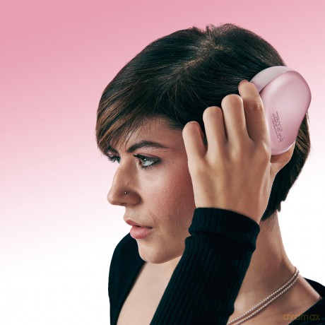 Tangle Teezer The Compact Styler Entwirrende Haarbürste, reisefreundlich, mit Schutzhülle und zweistufigem Zahn-Design, perfekt für nasses, trockenes und fliegendes Haar, süßes Lila und gelbes Chrom