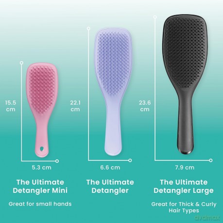 Tangle Teezer Ultimate Detangler, Haarbürste Hyper Yellow Rosebud, Bürste für trockenes & nasses Haar, Haarbürste ohne Ziepen