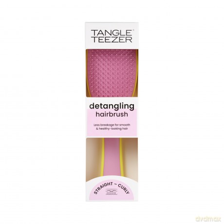 Tangle Teezer Ultimate Detangler, Haarbürste Hyper Yellow Rosebud, Bürste für trockenes & nasses Haar, Haarbürste ohne Ziepen