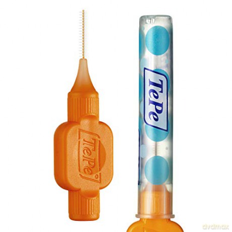 TePe Interdental Brush, Original, Orange, 0.45 mm/ISO 1, 8pcs, plaque removal, efficient clean between the teeth, tooth floss, for narrow gaps