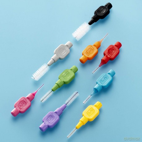 TePe Interdental Brush, Original, Orange, 0.45 mm/ISO 1, 8pcs, plaque removal, efficient clean between the teeth, tooth floss, for narrow gaps