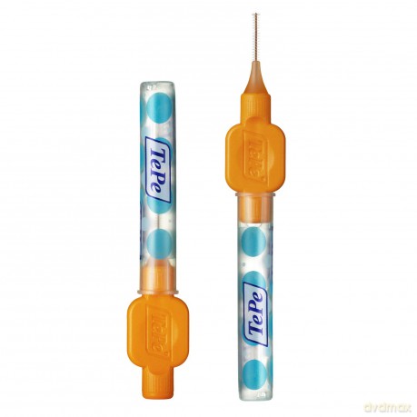 TePe Interdental Brush, Original, Orange, 0.45 mm/ISO 1, 8pcs, plaque removal, efficient clean between the teeth, tooth floss, for narrow gaps