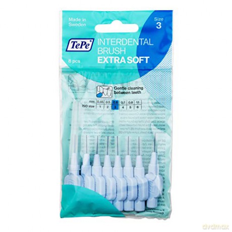 TePe Interdentalbürste Extra Soft Blau, 1er Pack (1 x 8 Stück)
