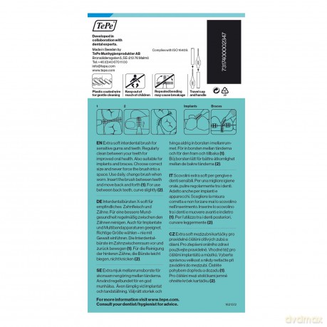 TePe Interdentalbürste Extra Soft Blau, 1er Pack (1 x 8 Stück)