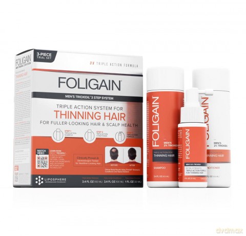 Testset für Männer mit dünner werdendem Haar (Shampoo + Conditioner + Lotion)