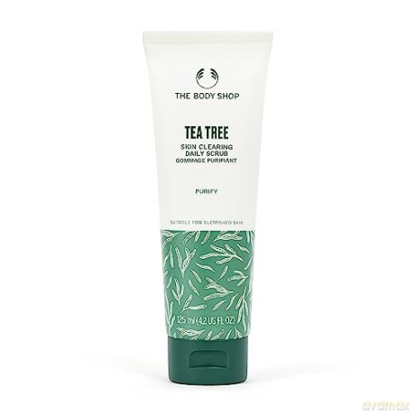 The Body Shop Tea Tree Squeaky-Clean Scrub unisex, Tea Tree Gesichtspeeling 100 ml, 1er Pack (1 x 100 ml)