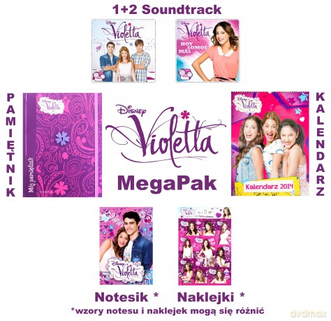 Violetta MegaPak: Violetta 1+2 Soundtrack+Pamiętnik+Kalendarz ścienny+Notes+Naklejki Pakiet [2CD]