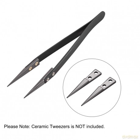 Tipps aus Keramik auf auswechselbarer Spitze, hitzebeständig 1 Pair schwarz