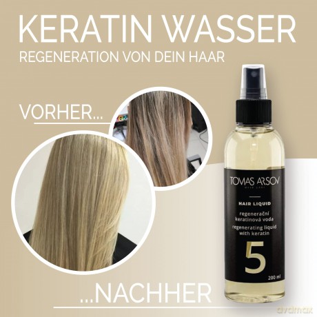 Tomas Arsov Hair Liquid regenerierendes Keratinwasser für lang anhaltenden Schutz und Regeneration des Haares