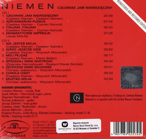 Czesław Niemen: Człowiek Jam Niewdzięczny [2CD]
