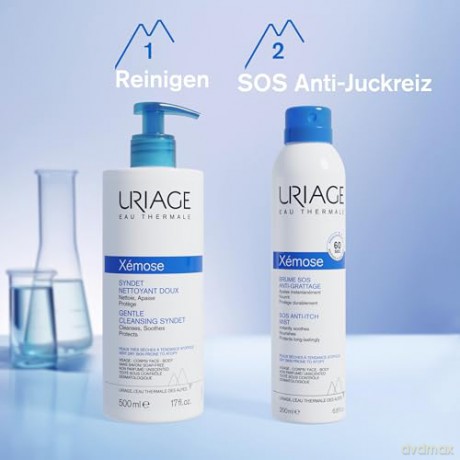 Uriage Xémose SOS Anti-Itch Mist 200ml - Für empfindliche Haut - Sofortige Juckreizlinderung, Hydration & schnelle Anwendung - Mit Sheabutter & Illipé-Öl