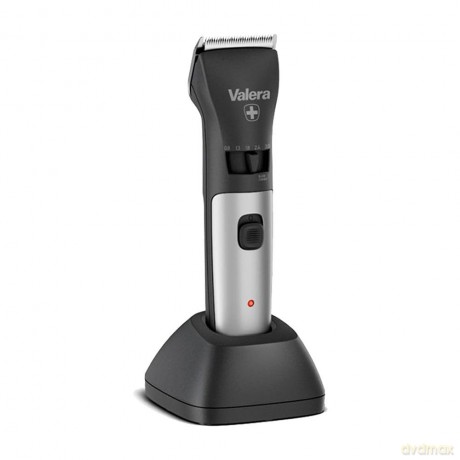 Valera, Swiss Excellence Plus, Haarschneider mit 46 mm Durablade-Klingen, 5 Schnittlängen, 6 Abstandskämme, kabelloser Betrieb oder mit Netzteil, inklusive Batterie, 100-240 V, Swiss Made