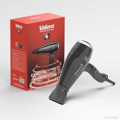 Valera, Swiss Power4ever eXential, Professioneller Haartrockner, Leistungsstarker Föhn, mit 3 Temperaturstufen, Ionen-Generator, Verdrehsicheres Super-Flex-Kabel, 2400 W, Swiss Made
