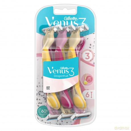 Venus 3 Dragonfruit disposable razors 6 pcs