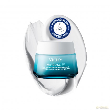 Vichy Minéral 89 Creme Viso Idratante 72H Leggera, 50 ml