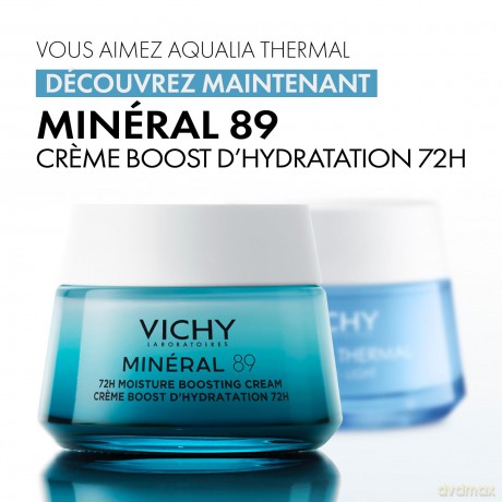 Vichy Minéral 89 Creme Viso Idratante 72H Leggera, 50 ml