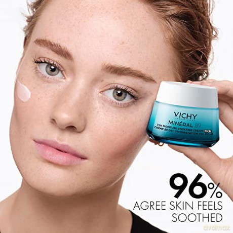 Vichy Minéral 89 Viso Idratante Creme 72H Ricca, 50 ml
