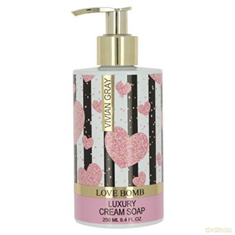 VIVIAN GRAY 1050 Seifenspender mit Creme-Seife Love Bomb Luxury, Patschuli, pink/Gold (250 ml)
