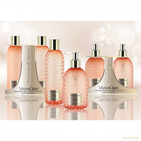 VIVIAN GRAY 3500 Seifenspender mit Creme-Seife Gemstone, Neroli & Amber, orange/Gold (300 ml)