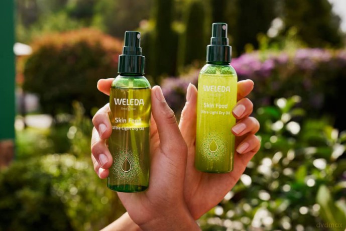 Weleda Weleda Skin Food Ultraleichtes Körperöl für trockene Haut, leichte trockene Öl-Feuchtigkeitspflege, Körperöl-Spray für Gesicht und Körper, langanhaltende, veganfreundliche Feuchtigkeitspflege