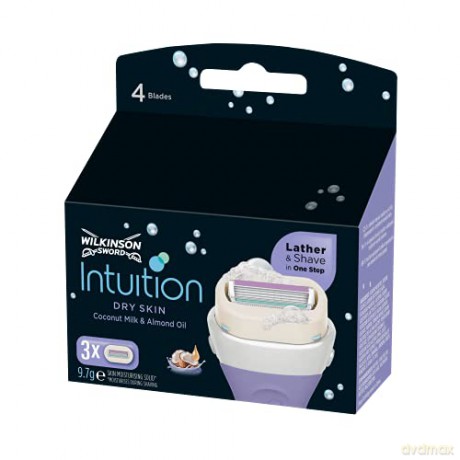 Wilkinson Sword Intuition Dry Skin Rasierklingen Klingen, für Damen Rasierer, 3 St