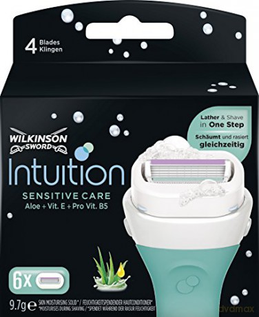 Wilkinson Sword Intuition Sensitive Care Rasierklingen für Damen Rasierer, 6 St