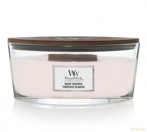 WoodWick Sheer Tuberose Ellipse Kerze 453.6g