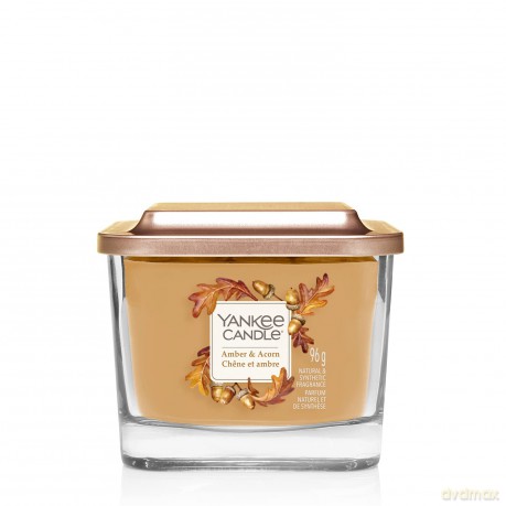 Yankee Candle Amber und Acorn Duftkerze, Glas, Braun, Klein, 96