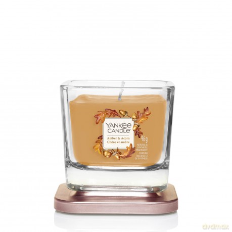 Yankee Candle Amber und Acorn Duftkerze, Glas, Braun, Klein, 96