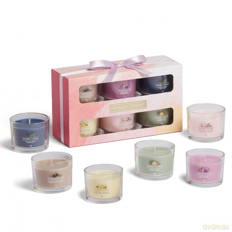 Yankee Candle Black Cherry Duftkerze, Sojawachs, 6 gefüllte Votivkerzen, 6