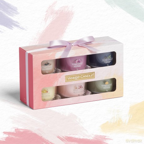 Yankee Candle Black Cherry Duftkerze, Sojawachs, 6 gefüllte Votivkerzen, 6
