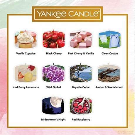 Yankee Candle Black Cherry Duftkerze, Wachs, 10 Teelichte, Gift Set