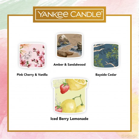 Yankee Candle Black Cherry Duftkerze, Wachs, Geschenkset mit Kleiner Tumbler-Kerze, Gift Set, 3