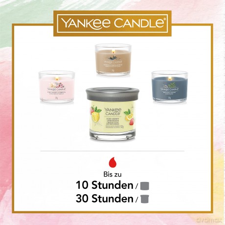 Yankee Candle Black Cherry Duftkerze, Wachs, Geschenkset mit Kleiner Tumbler-Kerze, Gift Set, 3