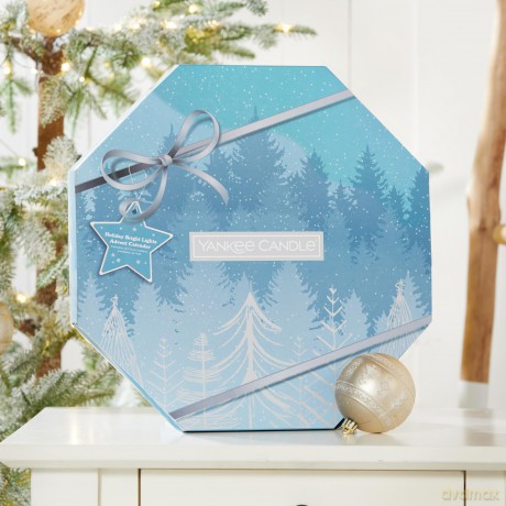 Yankee Candle Candle, Glas Holz Silber, Adventskranz Mit Duft