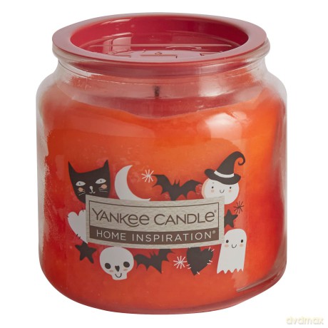 Yankee Candle Duftkerze, Home Inspiration, saisonaler perfekter Kürbis, mittlere Duftkerze im Glas, bis zu 75 Stunden Brenndauer