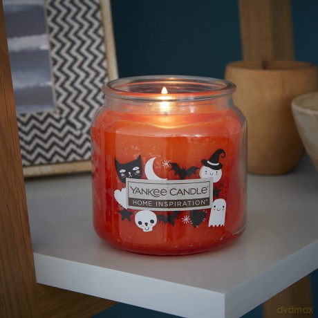 Yankee Candle Duftkerze, Home Inspiration, saisonaler perfekter Kürbis, mittlere Duftkerze im Glas, bis zu 75 Stunden Brenndauer