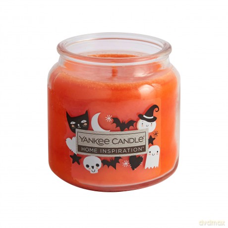 Yankee Candle Duftkerze, Home Inspiration, saisonaler perfekter Kürbis, mittlere Duftkerze im Glas, bis zu 75 Stunden Brenndauer