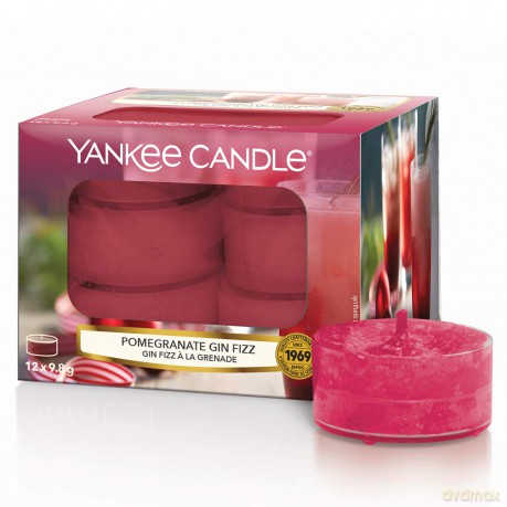Yankee Candle Duft-Teelichte, Pomegranate Gin Fizz, Alpine Christmas Collection, 12 Stück