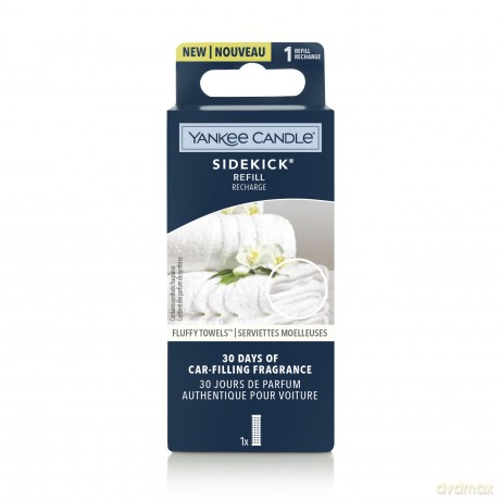 Yankee Candle Sidekick Auto-Lufterfrischer Nachfüllpack | Fluffy Towels Duftdiffusor | 1 Stück