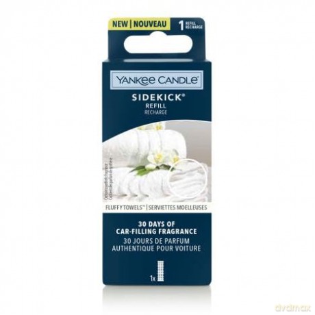 Yankee Candle Sidekick Auto-Lufterfrischer Nachfüllpack | Fluffy Towels Duftdiffusor | 1 Stück