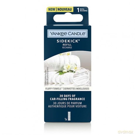Yankee Candle Sidekick Auto-Lufterfrischer Nachfüllpack | Fluffy Towels Duftdiffusor | 1 Stück