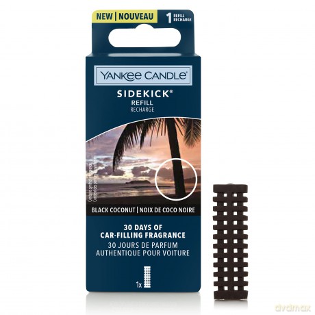 Yankee Candle Sidekick Autolufterfrischer Nachfüllpatrone | Black Coconut Duft-Diffusor | 1 Stück