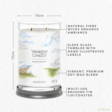 Yankee Candle Świeca Zapachowa Clean Cotton 567g
