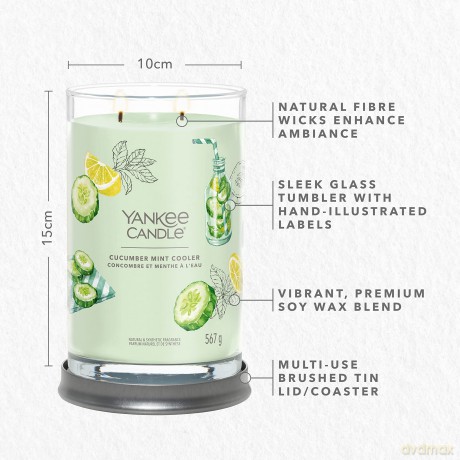 Yankee Candle Signature Świeca zapachowa ogórek-mięta