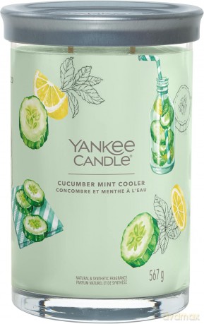 Yankee Candle Signature Świeca zapachowa ogórek-mięta