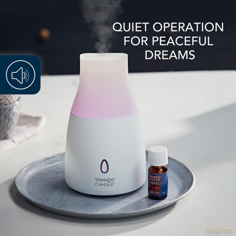 Yankee Candle Ultraschall-Aroma-Diffusor-Kit | Black Cherry Aroma Diffuser Öl | LED-Farbwechsel | Auto-Off-Timer | leiser Betrieb | UK-Stecker