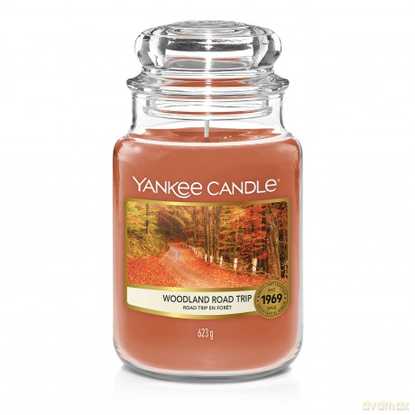 Yankee Candle Woodland Road Trip Duftkerze, Glas, Rot, 10.7 cm, Würzig.verlockende