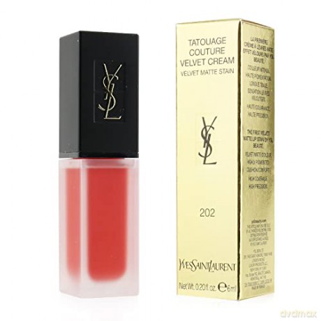 Yves Saint Laurent, Tatouage Couture Velvet Cream Velvet Matte Stain Nr.202 Coral Symbol, 6 ml